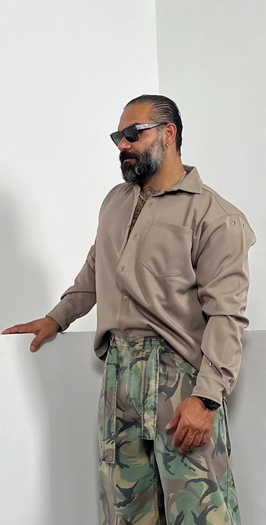 پیراهن آستین پانچ پارچه پرادا کد (30)